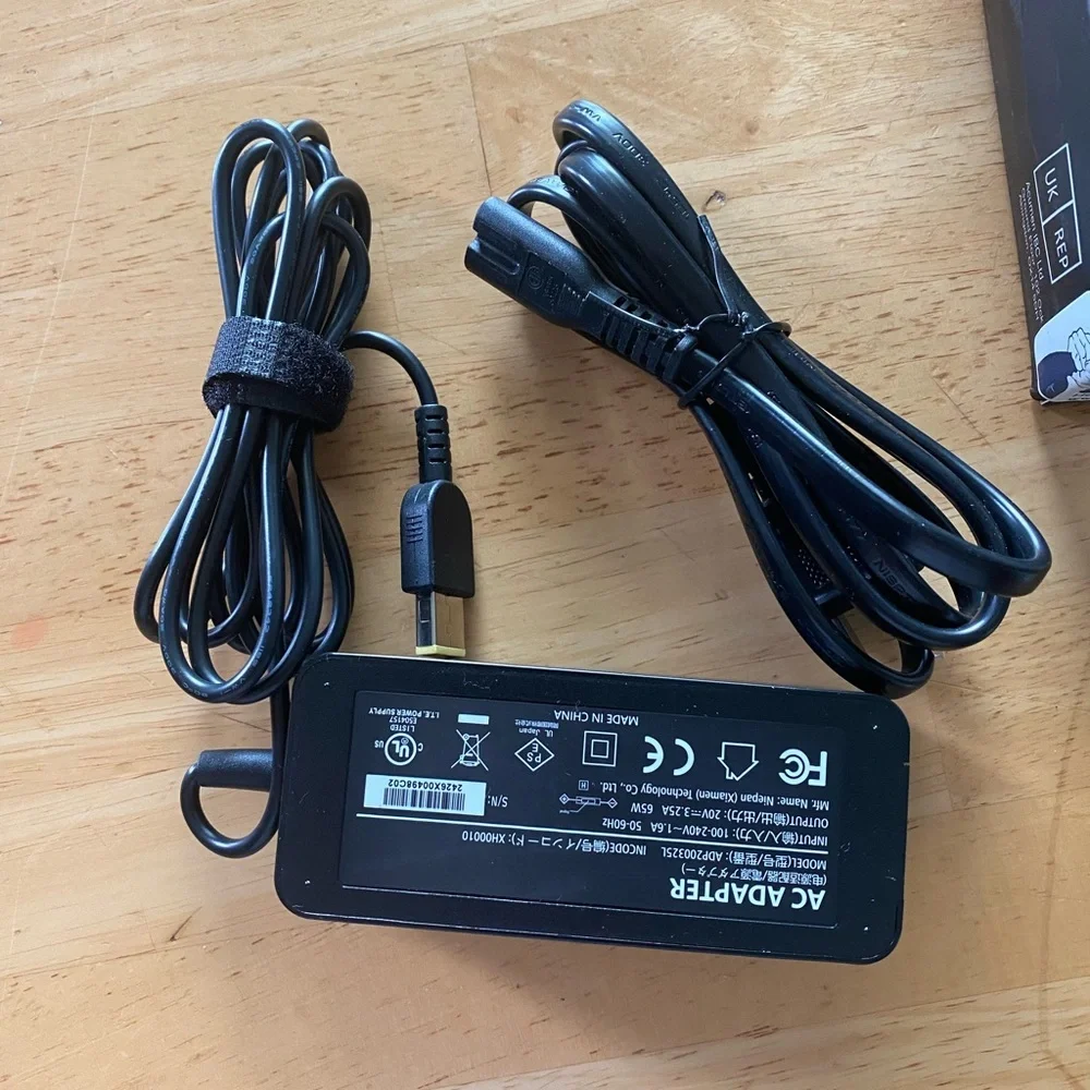 Lenovo Black Power Adapter for Tablets with Long Cables